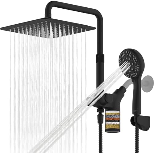 Ryamen Upgraded Filtered Shower Head with Handheld, 10 inch Rain Showerhead by Enjoyabeatifullife
