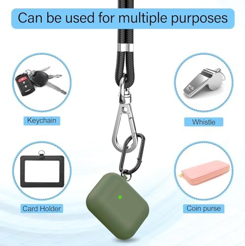 takyu Cell Phone Lanyard, Crossbody Phone Lanyard 1 Pack Adjustable Neck Strap and 1 Pcs Phone Wrist Strap with 2x Phone Tether Patches for Most Smartphones-Black - Image 5