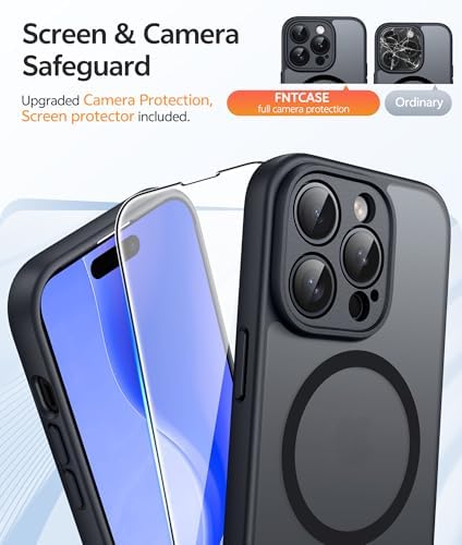 FNTCASE for iPhone 14 Pro Max Case, Fit for Magsafe, Glass Screen Protector - Image 4