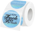 3 Inch Holographic Thermal Labels,Round Thermal Printer Labels,Waterproof Thermal Printer Stickers for DIY Logo Design,Name Tag,QR Code,Thanks Card 150 Labels/Roll (Blue dots) by Unknown