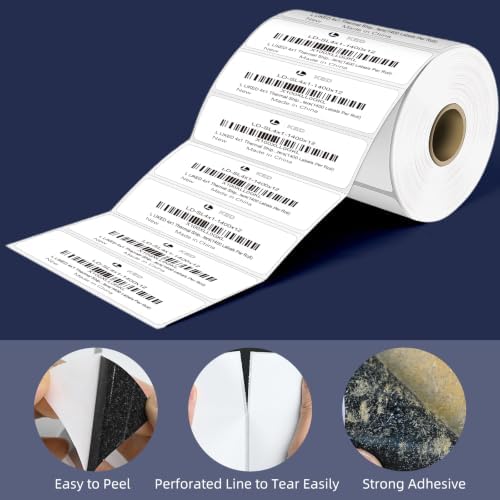 L Liked 4"x1" Thermal Labels, 16800 Strong Adhesive Shipping Labels - Image 4