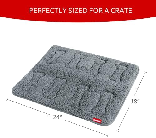 Dog Bed Crate Mat(24" X 18") 2 Pack, Soft Plush Dog Bed Pad - Image 4