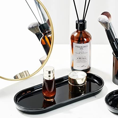 SheeChung Acrylic Vanity Tray, Bathroom Makeup Organizer Countertop, Black - Image 6