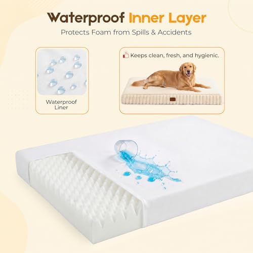 Orthopedic Dog Bed for XL Dog, Waterproof Washable Pet Bed for Crate - Image 5