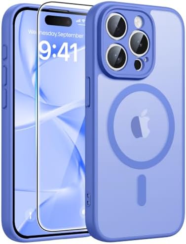 FNTCASE for iPhone 15 Pro Max Case, Fit for Magsafe, Glass Screen Protector by FNTCASE