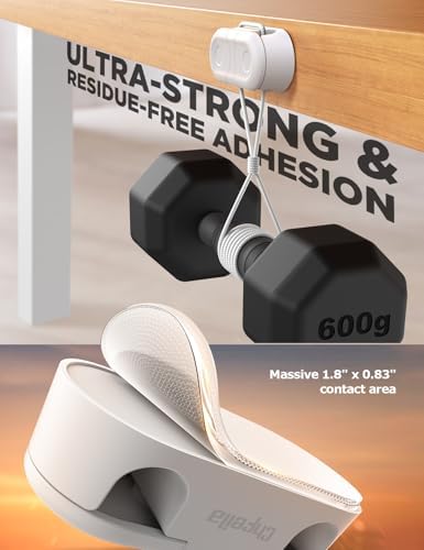 Chfeila 4Pack Magnetic Cable Clips, Dual Slot Cable Holder Clips, White - Image 4
