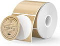 MUNBYN 3 Inch Brown Round Thermal Labels for Business, 500 Labels/1 Roll by MUNBYN