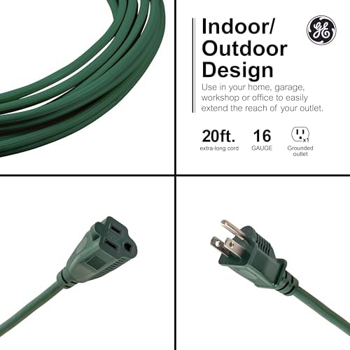 GE Outdoor Extension Cord Waterproof, Outdoor Heavy Duty Extension Cord - Image 2