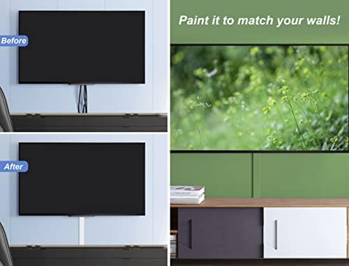ZhiYo Cord Hider for Wall Mounted TV 34in, Beige Cord Cover 2inW x 0.7inH - Image 5