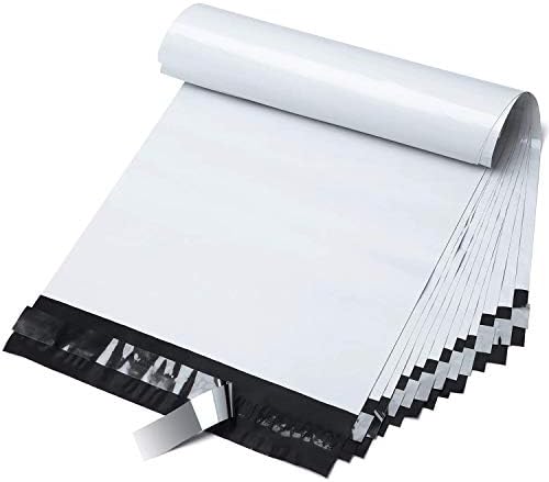 Fuxury Poly Mailers 9x12" 100 Pack,Durble Shipping Bags For Clothing,White by Fuxury