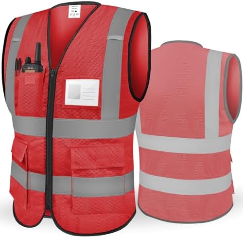 TICONN High Visibility Reflective Safety Vest for Men & Women, ANSI Class 2 by TICONN