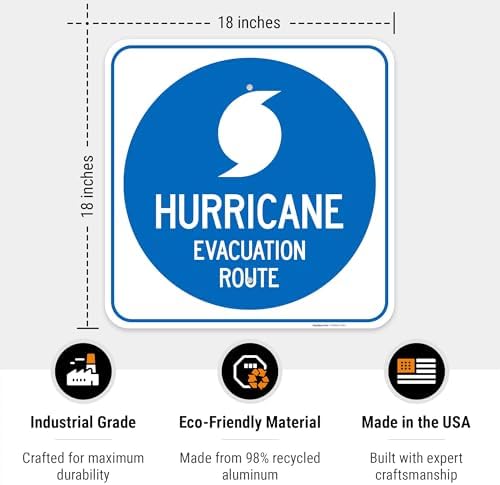 Hurricane Evacuation Route Sign, - Image 3