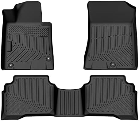 Cartist Floor Mats Compatible with Hyundai Sonata 2020-2024 2025 (Only for Hybrid Model) All Weather Floor Liners Front & 2nd Row TPE Waterproof by cartist