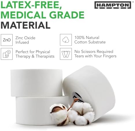 Hampton Adams Athletic Sports Tape, Very Strong, Easy Tear, No Residue - Image 3