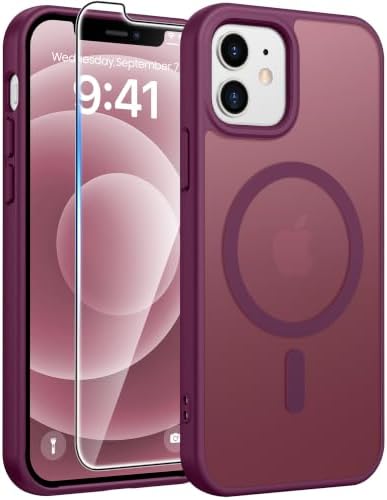 FNTCASE for iPhone 12 / 12 Pro Case, with Screen Protector, Fit for Magsafe by FNTCASE