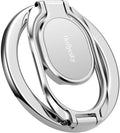 Doflyesky Magnetic Phone Grip Holder Kickstand, Gym Double Adjustable Finger Ring Grip and Stand, Compatible with PopSockets MagSafe Ring Removable for iPhone (Silver) by Doflyesky