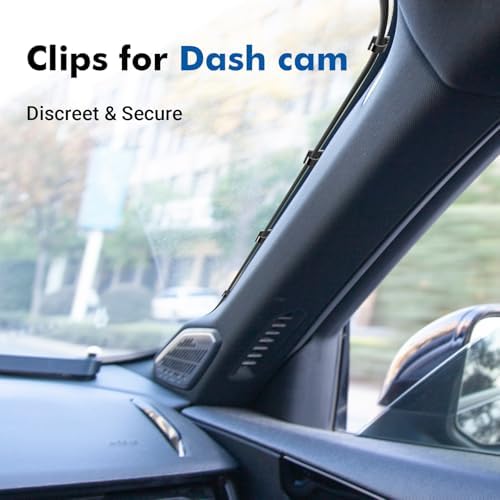 60Pcs Adhesive Cable Clips, Black Small, Cord Holder, Cord Clips for Dash cam, Ethernet Cable, Christmas Lights, USB, Phone Chargers, The Wall, Desk, nightstand, Car - Image 3