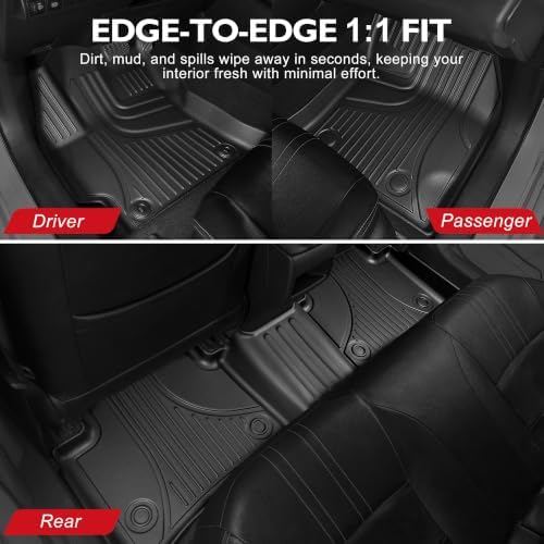 Floor Mats for Hyundai Elantra 2017-2020 - IKABEVEM All Weather Protection Floor Liners & Cargo Mat Full Set Custom Fit TPE Cargo Liner Car Mats for Elantra Accessories, Black - Image 2
