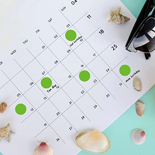 1400 PCS Green Dot Stickers Round Coding Labels Circle Polka Dots for Office, Classroom, Papers Etc - Image 4