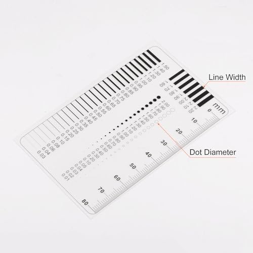 HARFINGTON High Precision SEC Size Estimation Chart 80mm Transparency Flaw Detection Film Ruler for Diameter and Line Width Defects Measuring - Image 3