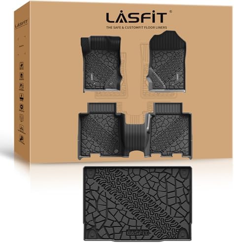 LASFIT Floor Mats Cargo Liner for Ford Bronco 4 Door 2021-2026 Carpet Floor by LASFIT