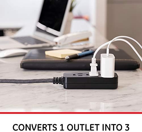 GE 3-Outlet Power Strip Mini Extension Cord with Multiple Outlets 5 Inch, 0.42 ft | 20 Pack - Image 6