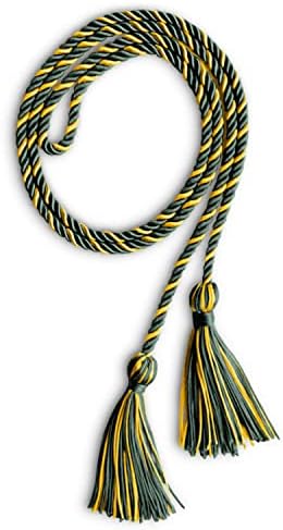 Endea Graduation Single Honor Cord Two-Color (Forest Green/Gold) - Image 5