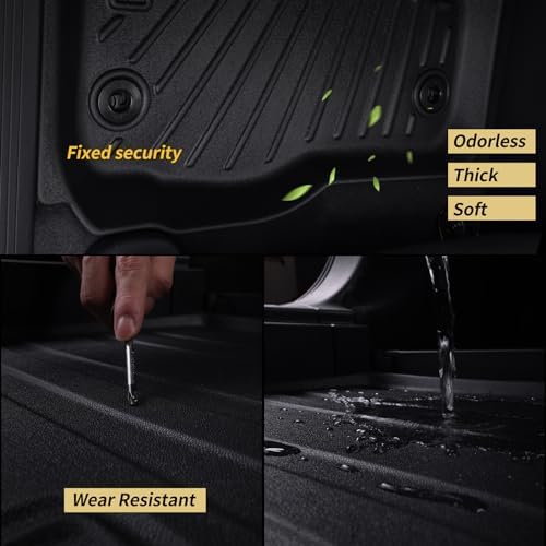 Floor Mats for Ford Expedition MAX 2018-2024 (Only Fit 7 Seats-2 Row Bucket Seat Non Short) & Trunk Mat All Weather Protection Floor Liners & Cargo Liners Velcro Covering The Backrest Accessories - Image 5