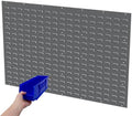 Akro-Mils 30655 Louvered Steel Wall Mount Panel Garage Organizer for Hanging AkroBin Storage Bins, 52-Inch W x 34-Inch H, Grey, Single by Akro-Mils