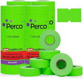 Perco 1 Line Price and Date Guns Green Labels - 32 Rolls, 4 Sleeves by Perco