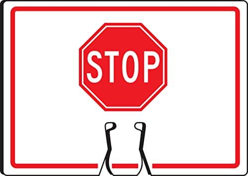 AccuformNMC "(Stop Graphic)" Traffic Cone Top by Accuform