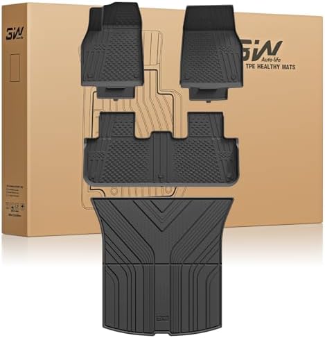 3W Tesla Model Y Juniper Floor Mats 5PCS (Not for Standard) Lumedge TPE by 3W