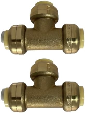 XFITTING Push Fit 1/2 Inch x 1/2 Inch 1/2 Inch Push Fit Tee, 2 Pieces by XFITTING