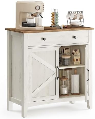 VASAGLE Buffet Cabinet, Coffee Bar with a Drawer, Adjustable Shelf by VASAGLEbySONGMICSHOME