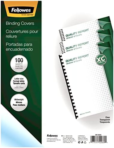 Fellowes 5006801-99 Binding Machine Pulsar+ Comb Binding (5006801) & 52089 Binding Presentation Covers, 8mil, Letter, 100 Pack, Clear - Image 5