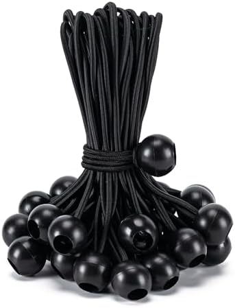 30 Pack Ball Bungee Cord, Heavy Duty Bungie Cord Balls (12",Black) by Unknown