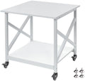 Fannova White 3D Printer Stand, Large Printer Table with Storage Shelf by Fannova