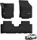 3W 2018-2023 2024 Chevy Equinox Floor Mats/GMC Terrain Floor Mats, TPE All Weather Custom Fit for Chevrolet Equinox/GMC Terrain Denali Accessories 1st and 2nd Row Full Set Car mats by 3W