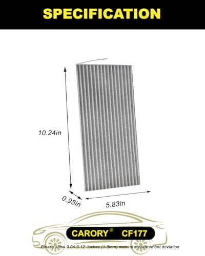 CARORY Cabin Air Filter w/Activated Carbon for 2009-2014 Nissan Cube, 2011-2017 Juke, 2011-2025 LEAF, 2013-2019 Sentra, 27277-3DF0A, 27891-1FC0A, 27891-1FD0A, 27891-3DF0A, CF177 - Image 2