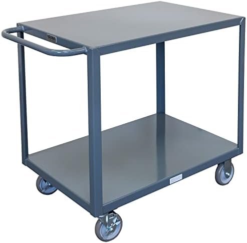 Global Industrial Steel Utility Cart w/2 Shelves, 1200 lb. Capacity, 30" L x 18" W x 35" H - Image 6