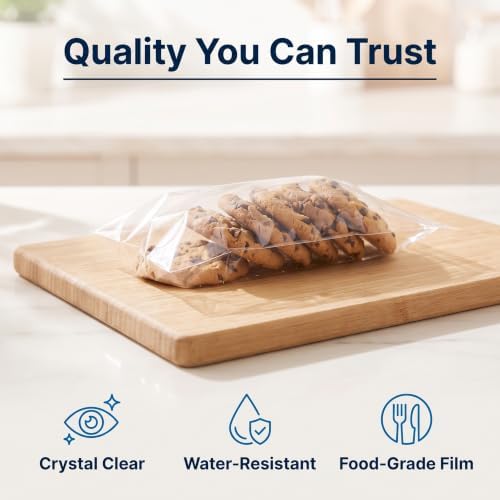5" X 7" Self-Sealing Cellophane Bags (200 Count) Clear Cookie Bags - Image 3