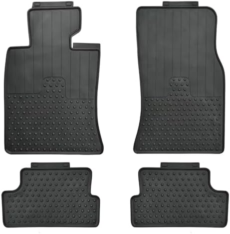 Car Floor Mats Custom Fit for Mini Cooper R56 2006-2013 Black Rubber Auto Liner Mats All Weather Protection Odorless by Lwope