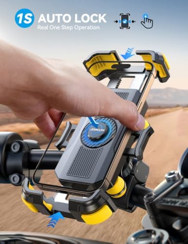 JOYROOM Motorcycle Phone Mount 150mPh Anti-Shock Dual Vibration Dampener - Image 3