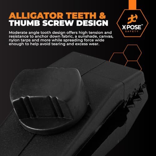 Xpose Safety 100 Pack Heavy Duty Reusable Tarp Clips - Image 4