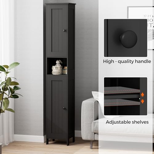 Homleke Tall Bathroom Storage Cabinet with 2 Doors, Slim Bathroom Cabinet - Image 7
