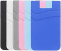 SS Phone Wallet Stick On, Adhesive Phone Card Holder Credit Card Stick on Wallet 2 Pocket Sleeve Suitable for iPhone, Samsung, Most Smartphones 6 Pack by SS