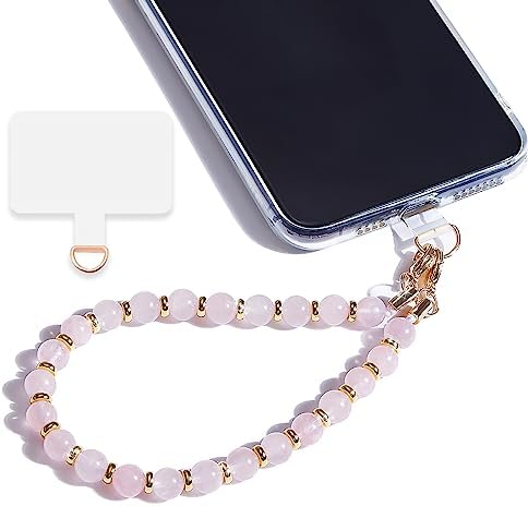 Marble Beaded Phone Wrist Strap for Women, Detachable Design by Lostars