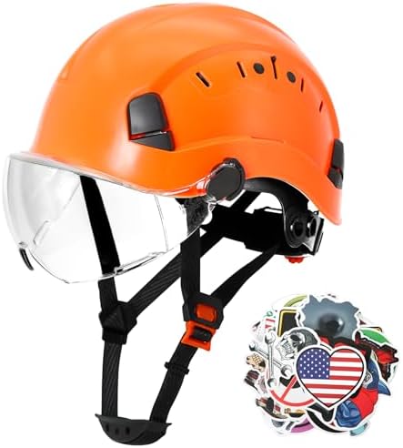 Aolamegs Construction Hard Hat with Visor and Chin Strap for Men,ANSI Z89.1 by Aolamegs
