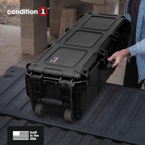 Condition 1 45" Waterproof Hard Case with Wheels & Pluckable Foam, Black - Image 6
