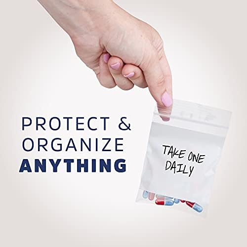 2" x 3" Small Zip Bags, 100 Pack, 4 Mil Heavy Duty, Write with White Block - Image 6